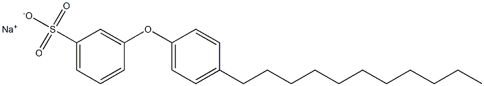 3-(4-ウンデシルフェノキシ)ベンゼンスルホン酸ナトリウム 化学構造式