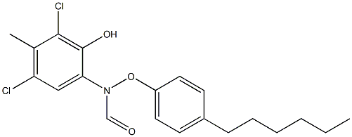 2-(4-Hexylphenoxyformylamino)-4,6-dichloro-5-methylphenol Structure