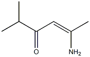 (Z)-5-アミノ-2-メチル-4-ヘキセン-3-オン 化学構造式