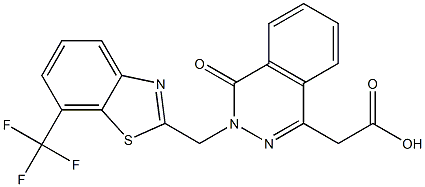 3-[(7-Trifluoromethyl-2-benzothiazolyl)methyl]-3,4-dihydro-4-oxophthalazine-1-acetic acid