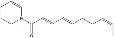 (2E,4E,8Z)-1-[(1,2,3,4-テトラヒドロピリジン)-1-イル]-2,4,8-デカトリエン-1-オン 化学構造式