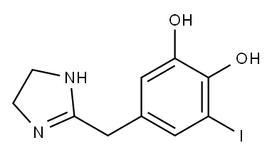 2-(5-ヨード-3,4-ジヒドロキシベンジル)-2-イミダゾリン 化学構造式