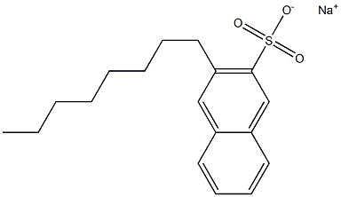 3-オクチル-2-ナフタレンスルホン酸ナトリウム 化学構造式