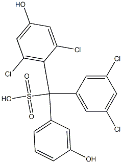 (3,5-Dichlorophenyl)(2,6-dichloro-4-hydroxyphenyl)(3-hydroxyphenyl)methanesulfonic acid