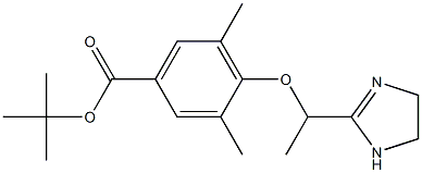 2-[1-(4-(tert-ブトキシカルボニル)-2-メチル-6-メチルフェノキシ)エチル]-2-イミダゾリン 化学構造式