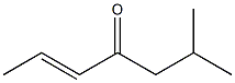 (E)-6-メチル-2-ヘプテン-4-オン 化学構造式