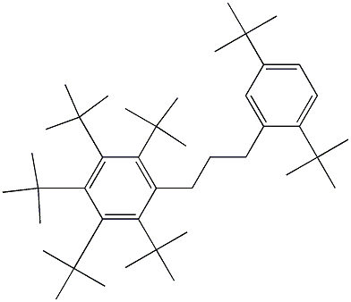 1-(ペンタ-tert-ブチルフェニル)-3-(2,5-ジ-tert-ブチルフェニル)プロパン 化学構造式