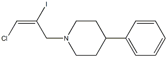 1-[(E)-3-Chloro-2-iodo-2-propenyl]-4-phenylpiperidine Struktur