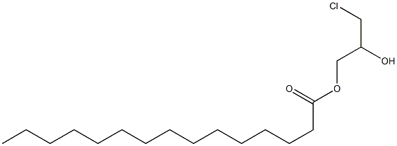 ペンタデカン酸3-クロロ-2-ヒドロキシプロピル 化学構造式