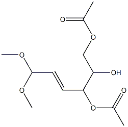 4,6-ジアセトキシ-5-ヒドロキシ-2-ヘキセナールジメチルアセタール 化学構造式