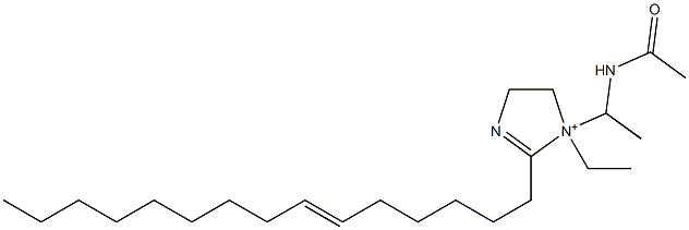 1-[1-(アセチルアミノ)エチル]-1-エチル-2-(6-ペンタデセニル)-2-イミダゾリン-1-イウム 化学構造式