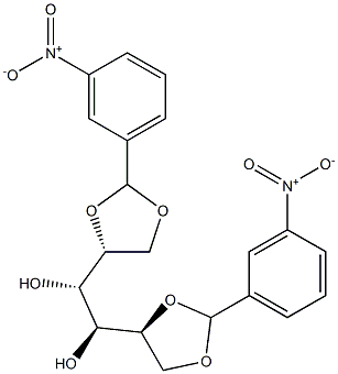 1-O,2-O:5-O,6-O-Bis(3-nitrobenzylidene)-D-glucitol Struktur