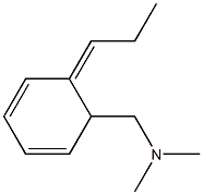 (1Z)-2-[(ジメチルアミノ)メチル]-1-プロピリデン-3,5-シクロヘキサジエン 化学構造式