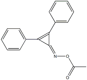 Acetic acid [(1,2-diphenyl-1-cyclopropen-3-ylidene)amino] ester Structure