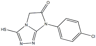3-メルカプト-7-(4-クロロフェニル)-7H-イミダゾ[2,1-c]-1,2,4-トリアゾール-6(5H)-オン 化学構造式