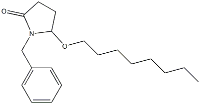 5-(オクチルオキシ)-1-[ベンジル]ピロリジン-2-オン 化学構造式