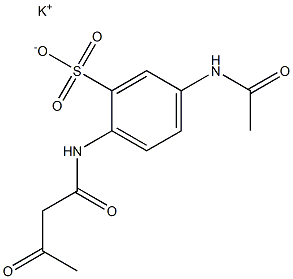 2-(アセトアセチルアミノ)-5-(アセチルアミノ)ベンゼンスルホン酸カリウム 化学構造式