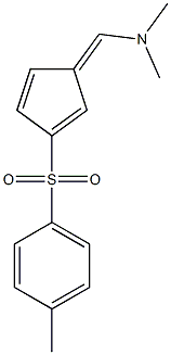 (5Z)-5-ジメチルアミノメチレン-2-(4-メチルフェニルスルホニル)-1,3-シクロペンタジエン 化学構造式