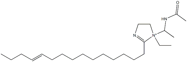 1-[1-(アセチルアミノ)エチル]-1-エチル-2-(11-ペンタデセニル)-2-イミダゾリン-1-イウム 化学構造式