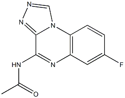 4-アセチルアミノ-7-フルオロ[1,2,4]トリアゾロ[4,3-a]キノキサリン 化学構造式