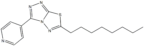 6-オクチル-3-(4-ピリジニル)-1,2,4-トリアゾロ[3,4-b][1,3,4]チアジアゾール 化学構造式