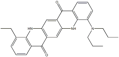 4-(Dipropylamino)-11-ethyl-5,12-dihydroquino[2,3-b]acridine-7,14-dione