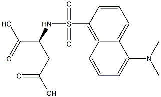 N-[5-(ジメチルアミノ)-1-ナフタレニルスルホニル]-L-アスパラギン酸 化学構造式