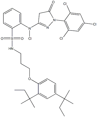 1-(2,4,6-Trichlorophenyl)-3-[N-chloro-2-[3-(2,4-di-tert-pentylphenoxy)propylsulfamoyl]anilino]-5(4H)-pyrazolone|