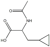 2-(アセチルアミノ)-3-シクロプロピルプロパン酸 化学構造式