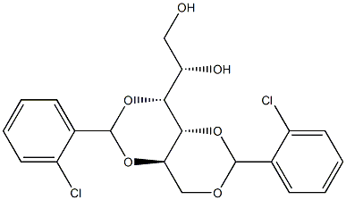 3-O,5-O:4-O,6-O-ビス(2-クロロベンジリデン)-D-グルシトール 化学構造式