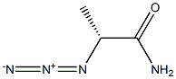 [R,(-)]-2-アジドプロピオンアミド 化学構造式
