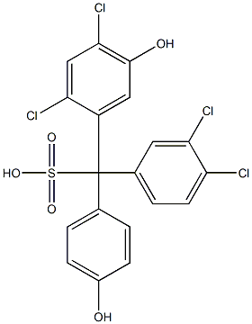 (3,4-Dichlorophenyl)(2,4-dichloro-5-hydroxyphenyl)(4-hydroxyphenyl)methanesulfonic acid
