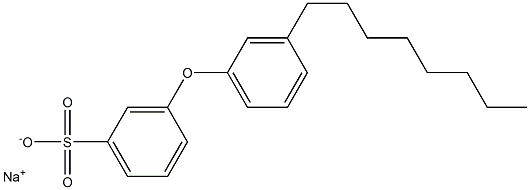 3-(3-オクチルフェノキシ)ベンゼンスルホン酸ナトリウム 化学構造式