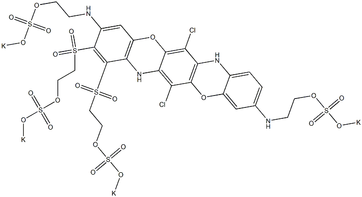6,13-Dichloro-3,10-bis[2-(potassiooxysulfonyloxy)ethylamino]-1,2-bis[2-(potassiooxysulfonyloxy)ethylsulfonyl]-5,12-dioxa-7,14-diazapentacene