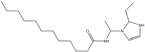 1-(1-ラウロイルアミノエチル)-2-エチル-4-イミダゾリン 化学構造式