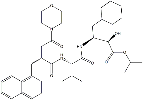 (2R,3S)-3-[N-[(2R)-3-(Morpholinocarbonyl)-2-[(naphthalen-1-yl)methyl]propionyl]-L-valyl]amino-4-cyclohexyl-2-hydroxybutanoic acid isopropyl ester