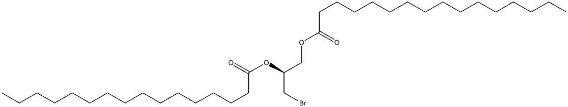 [S,(-)]-3-ブロモ-1,2-プロパンジオールジパルミタート 化学構造式