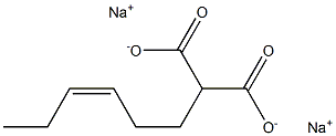 (4Z)-4-ヘプテン-1,1-ジカルボン酸二ナトリウム 化学構造式