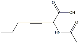 2-アセチルアミノ-3-ヘプチン酸 化学構造式