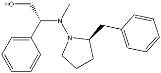 (2R)-2-ベンジル-1-[N-メチル-N-[(1R)-2-ヒドロキシ-1-フェニルエチル]アミノ]ピロリジン 化学構造式