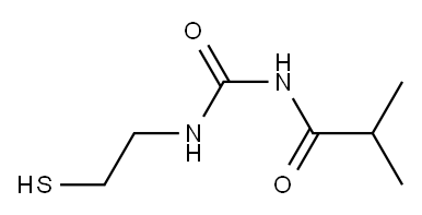 1-(2-メルカプトエチル)-3-イソブチリル尿素 化学構造式