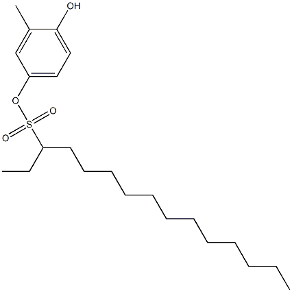3-ペンタデカンスルホン酸4-ヒドロキシ-3-メチルフェニル 化学構造式
