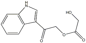 グリコール酸(1H-インドール-3-イルカルボニル)メチル 化学構造式