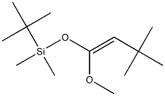 (E)-1-[ジメチル(1,1-ジメチルエチル)シリルオキシ]-1-メトキシ-3,3-ジメチル-1-ブテン 化学構造式