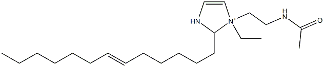 1-[2-(アセチルアミノ)エチル]-1-エチル-2-(6-トリデセニル)-4-イミダゾリン-1-イウム 化学構造式