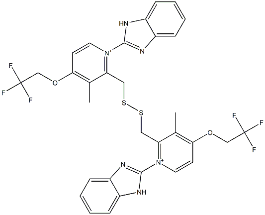 2,2'-[Dithiobis(methylene)]bis[1-(1H-benzimidazol-2-yl)-3-methyl-4-(2,2,2-trifluoroethoxy)pyridinium]