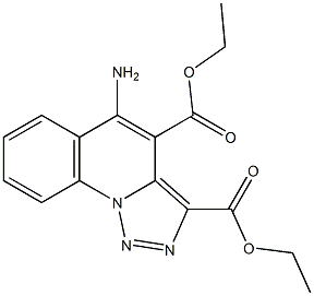 5-アミノ[1,2,3]トリアゾロ[1,5-a]キノリン-3,4-ジカルボン酸ジエチル 化学構造式