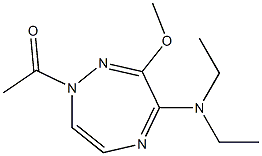 1-アセチル-4-ジエチルアミノ-3-メトキシ-1H-1,2,5-トリアゼピン 化学構造式
