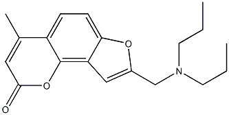 8-[(Dipropylamino)methyl]-4-methyl-2H-furo[2,3-h][1]benzopyran-2-one Structure