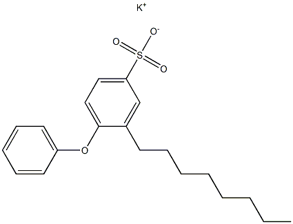 3-オクチル-4-フェノキシベンゼンスルホン酸カリウム 化学構造式